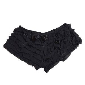 Daisy Corsets Black‎ Ruffle Bow Shorts Lingerie Sleepwear Size XL